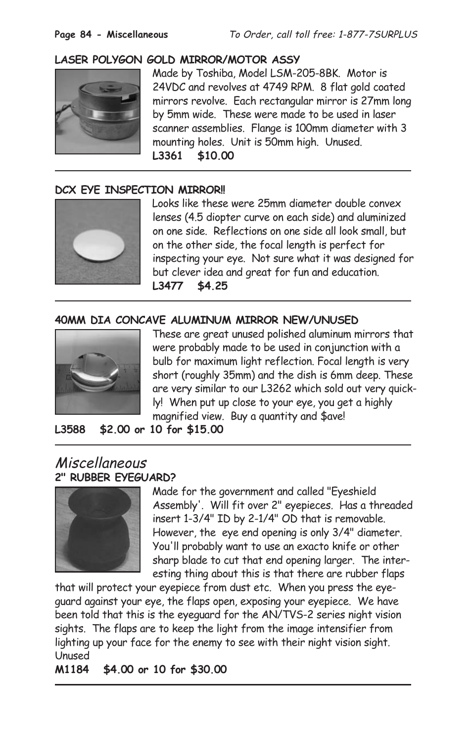 Miscellaneous | Tasco 1575 User Manual | Page 86 / 144