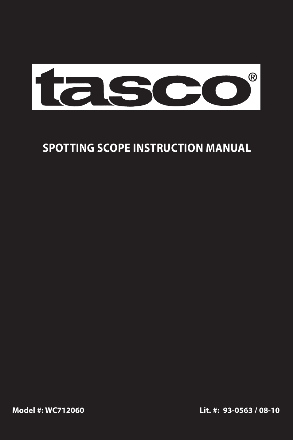 Tasco WC712060 User Manual | 8 pages