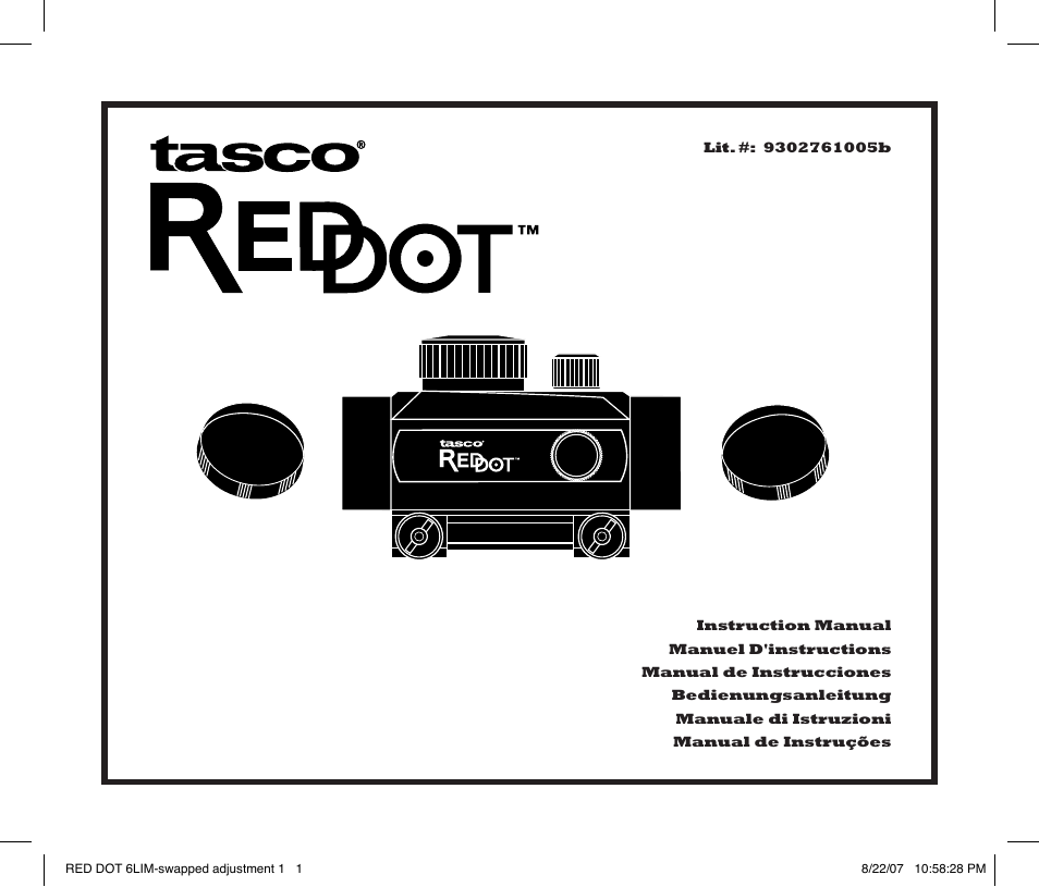 Tasco REDDOT Scope User Manual | 28 pages