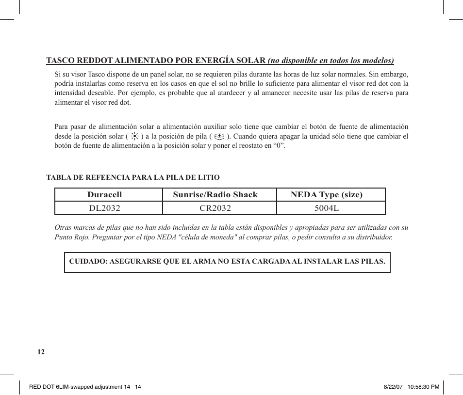 Tasco REDDOT Scope User Manual | Page 14 / 28