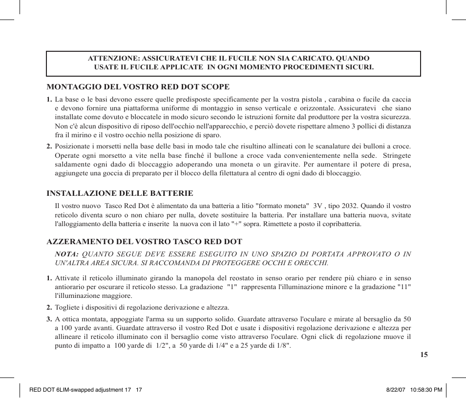 Tasco REDDOT Scope User Manual | Page 17 / 28