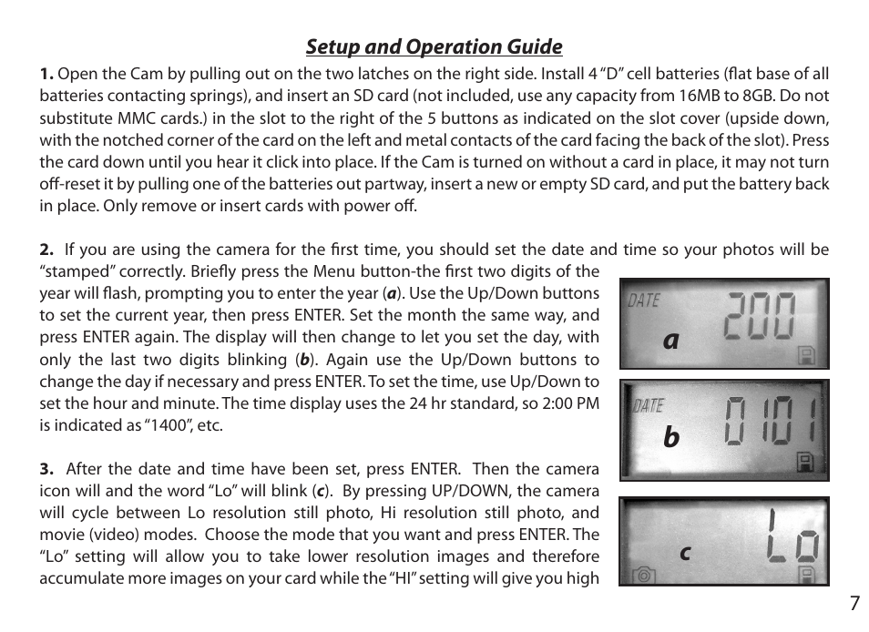 Tasco Digital Trail Camera  119203C User Manual | Page 7 / 12