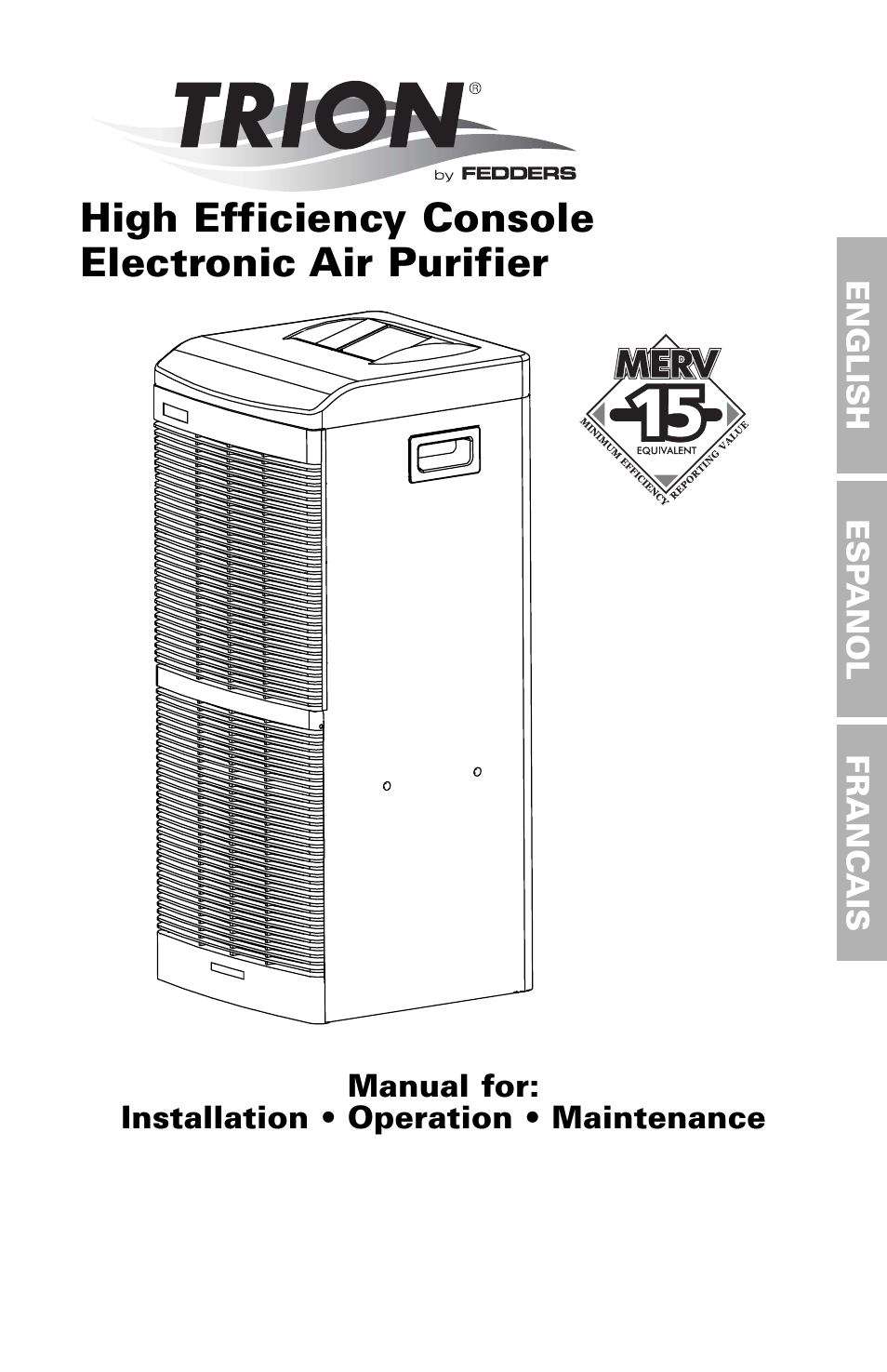 Trion High Efficiency Console Electronic Air Purifier User Manual | 32 pages