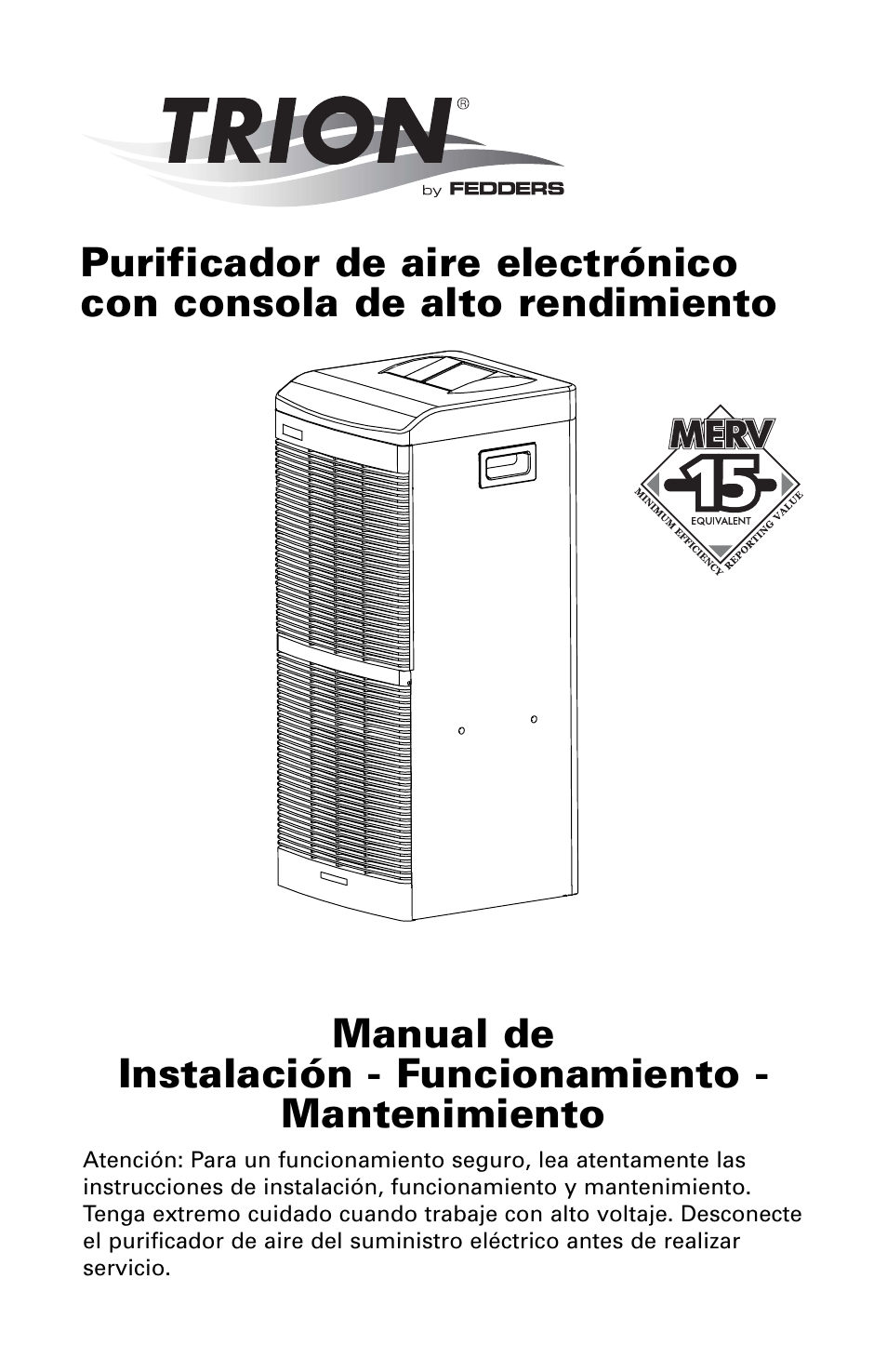 Trion High Efficiency Console Electronic Air Purifier User Manual | Page 11 / 32