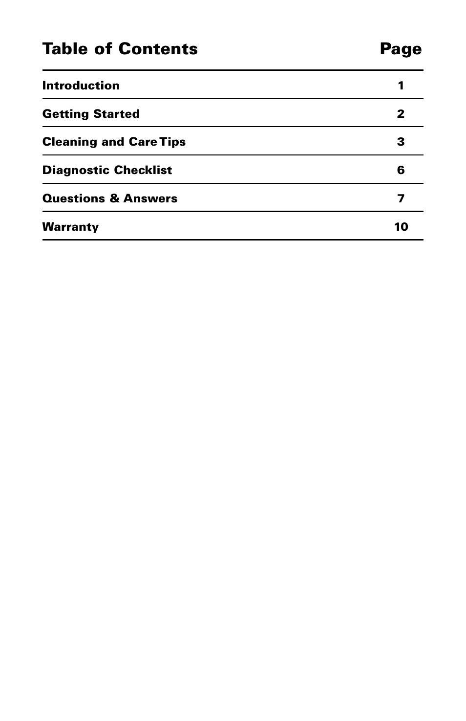 Table of contents page | Trion High Efficiency Console Electronic Air Purifier User Manual | Page 2 / 32