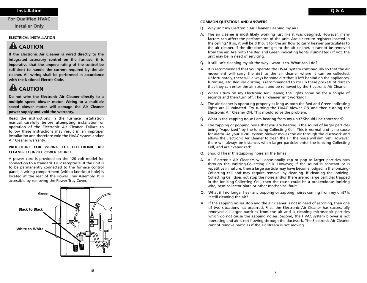 Caution | Trion HE Plus 2000 User Manual | Page 9 / 14