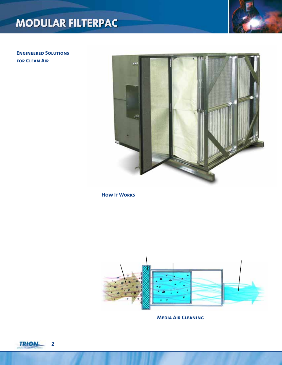 Trion Modular Filterpac Media Air Cleaner User Manual | Page 2 / 8