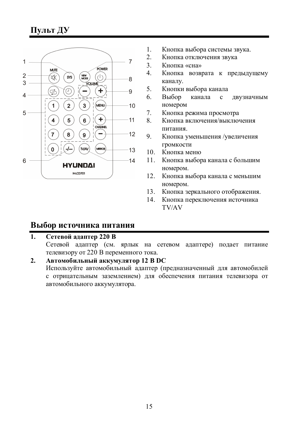 Hyundai H-LCD701 User Manual | Page 15 / 22