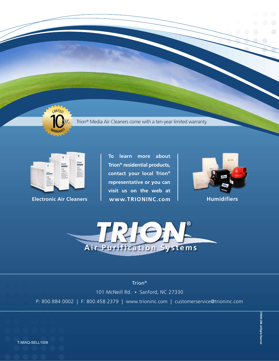 Trion Air Bear Series User Manual | Page 4 / 4