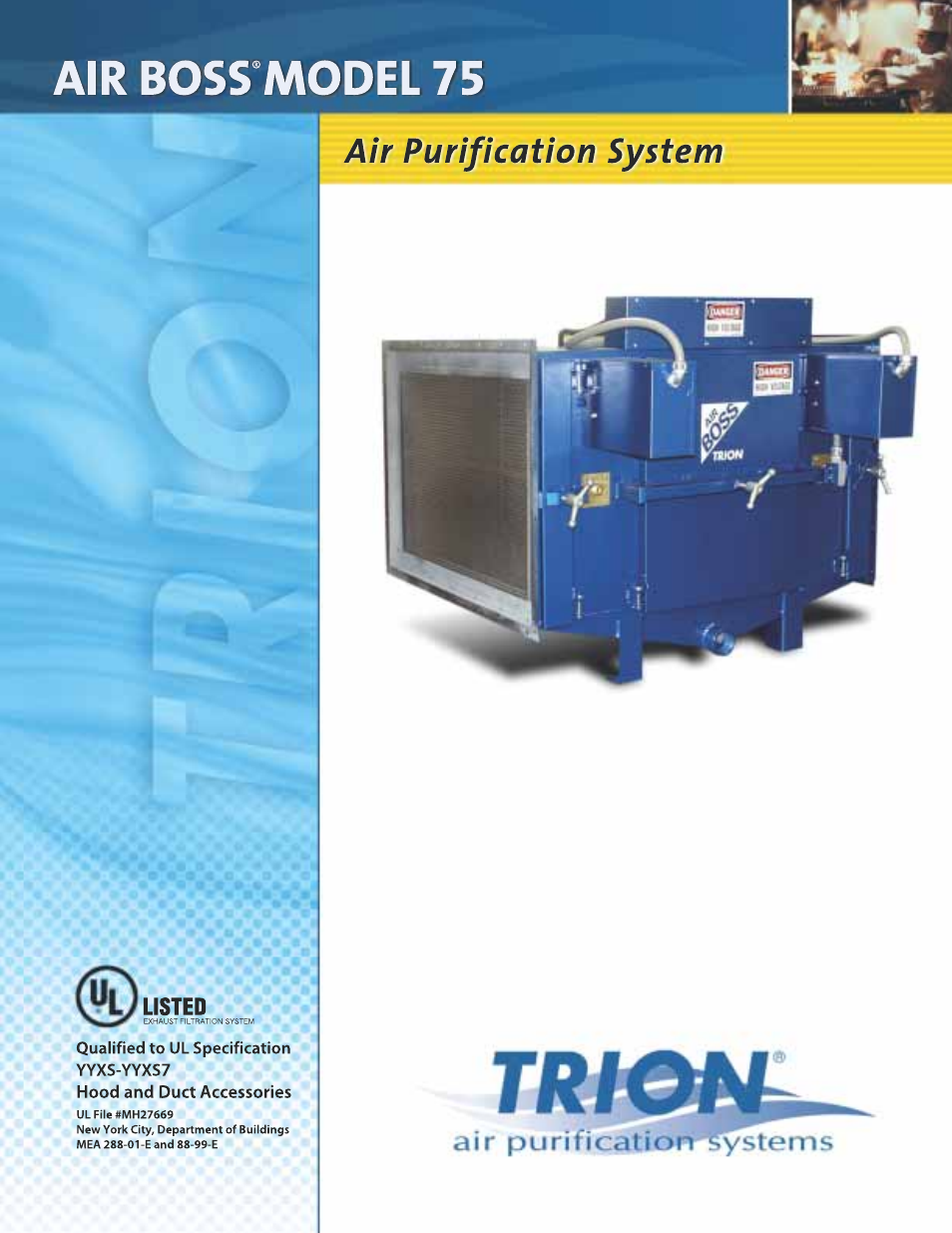 Trion Air Boss 75 User Manual | 14 pages