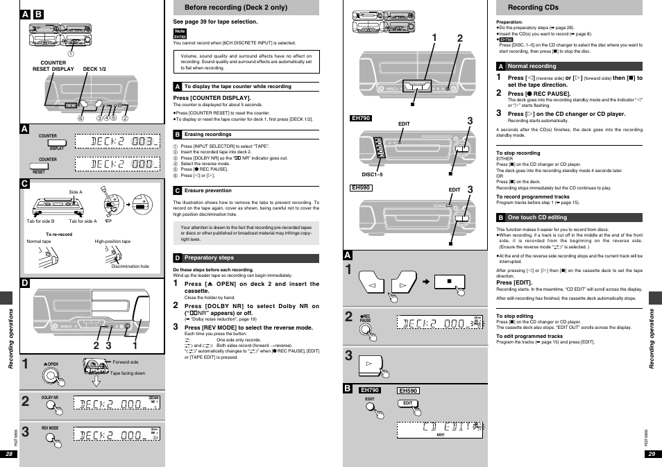 Ca a b | Technics SC-EH790 User Manual | Page 15 / 21