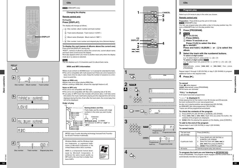 Technics SC-EH790 User Manual | Page 8 / 21