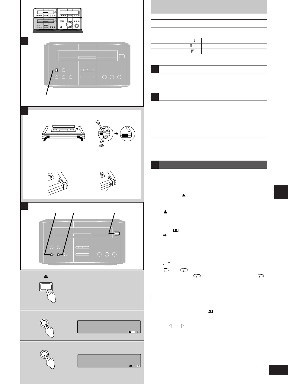 Before recording, Preparatory steps, Press [dolby nr] to select dolby nr on | Or off, Press [rev mode] to select the reverse mode | Technics SC-HD310 User Manual | Page 19 / 28