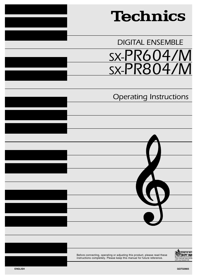 Technics sx-PR604/M User Manual | 148 pages