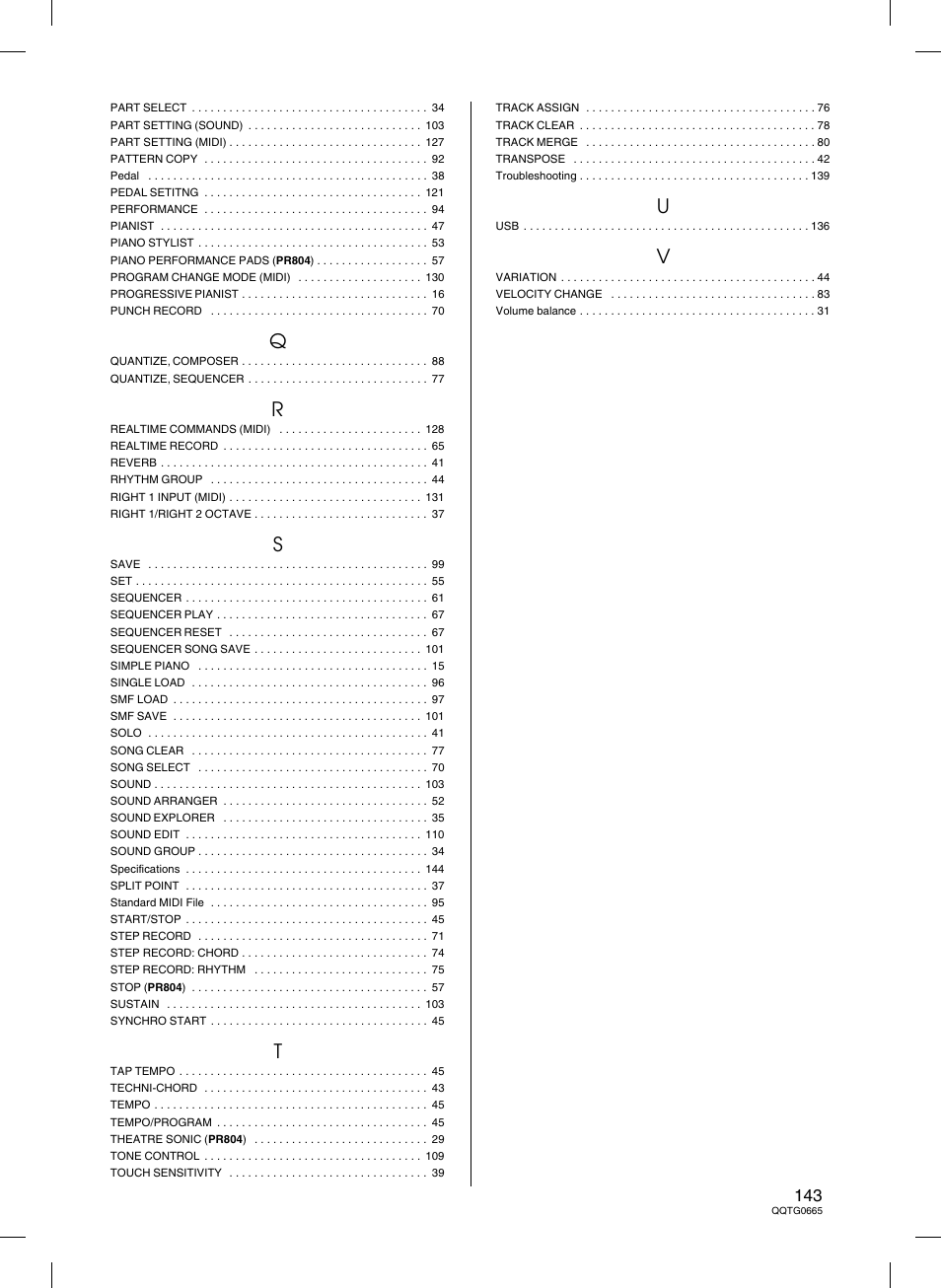 Technics sx-PR604/M User Manual | Page 143 / 148