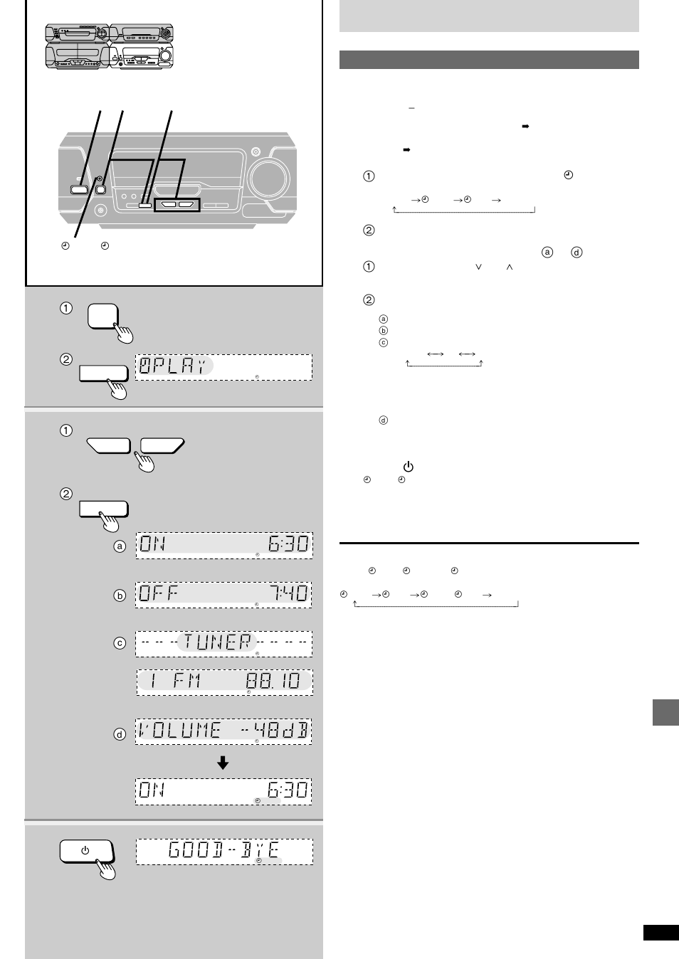 Using the timers, 12 1 2 a b c d | Technics SC-EH680 User Manual | Page 31 / 40