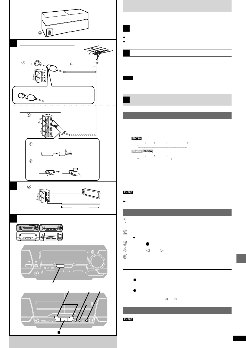 Bc a, Optional antenna connections, Using other equipment | Technics SC-EH680 User Manual | Page 37 / 40