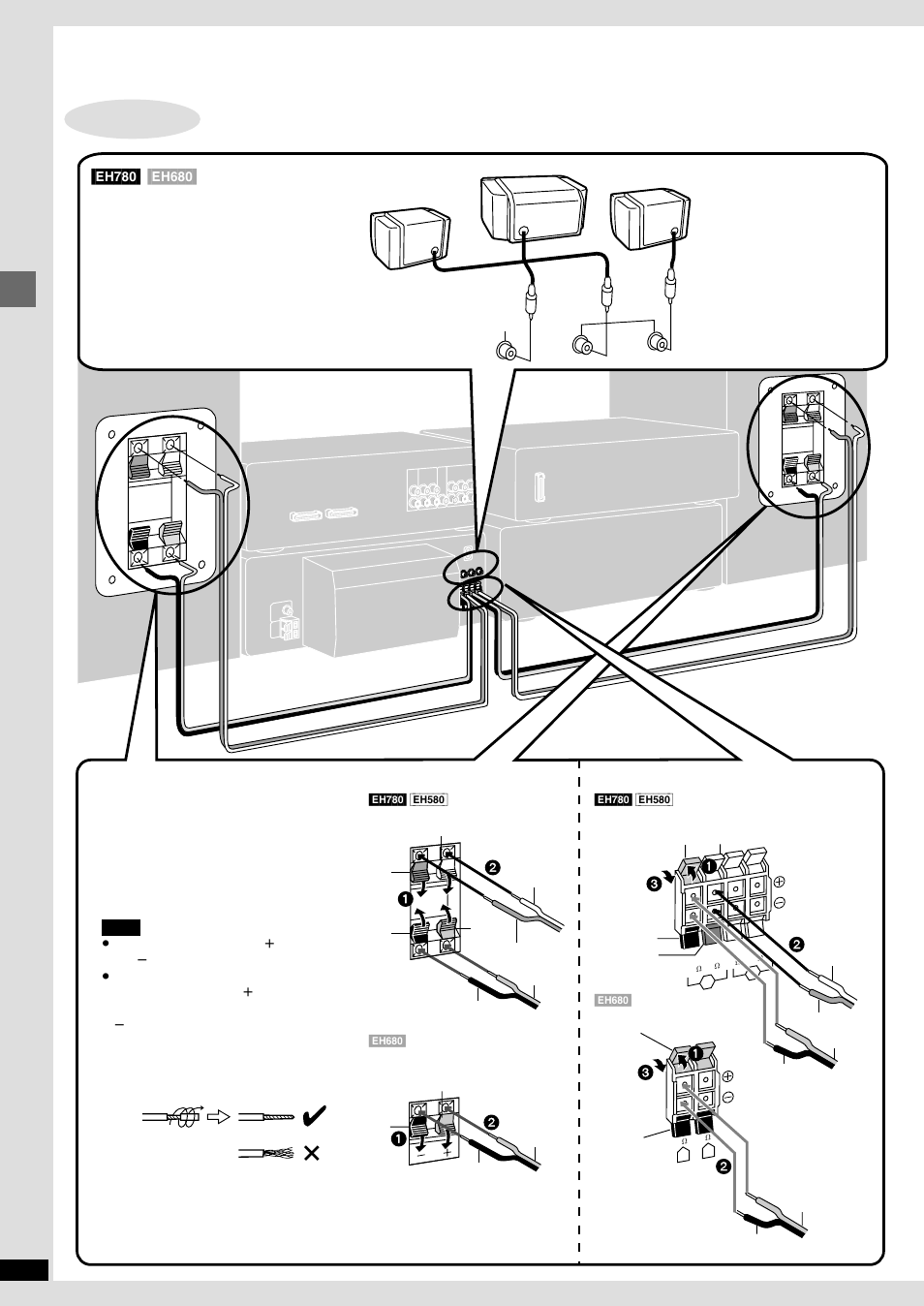 Step, Speaker leads, Simple set-up and play | Technics SC-EH680 User Manual | Page 6 / 40