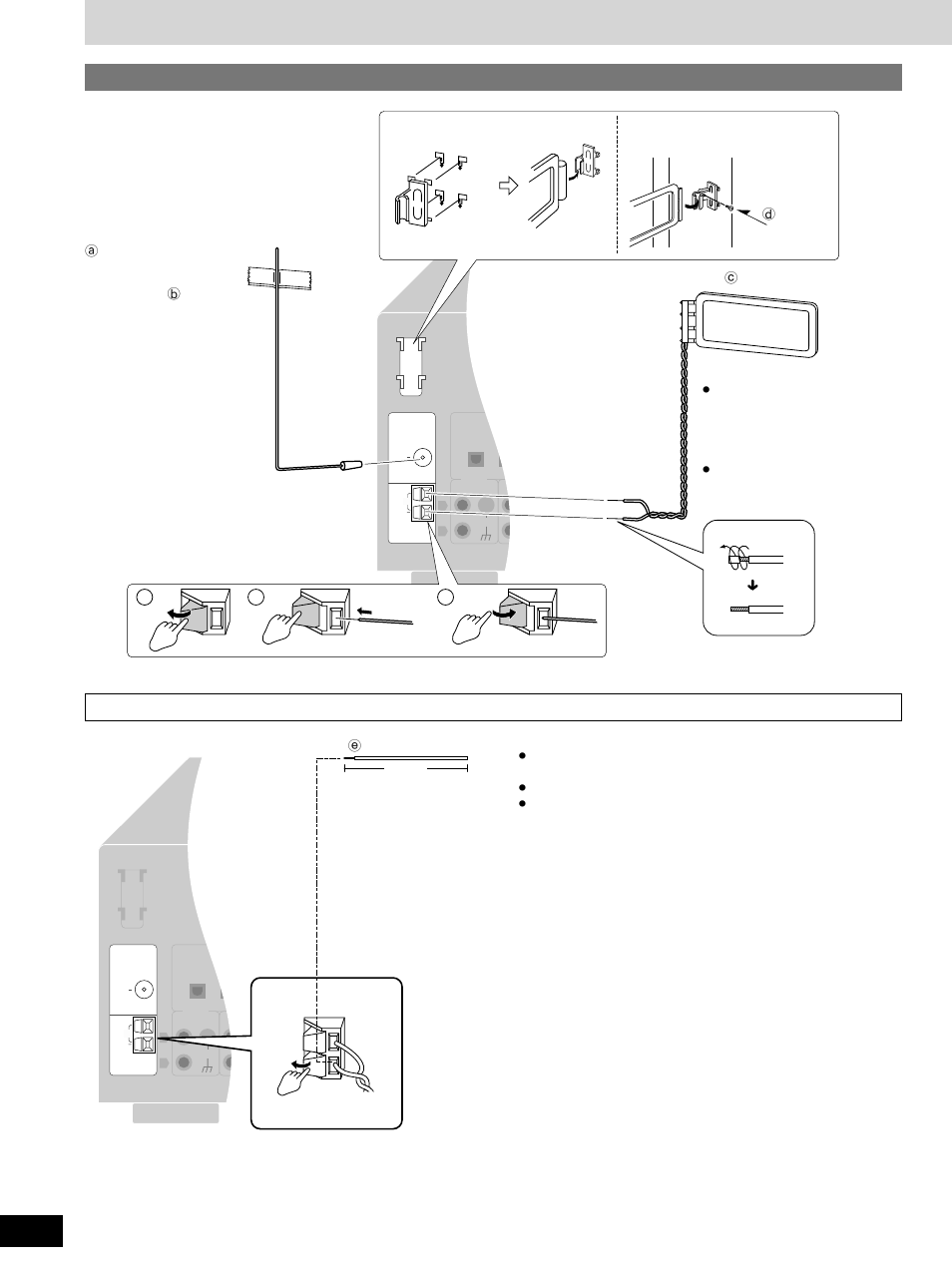 Antenna connections, Connections, Am loop antenna | Fm antenna, Am outdoor antenna | Technics SA-DX1050 User Manual | Page 8 / 32
