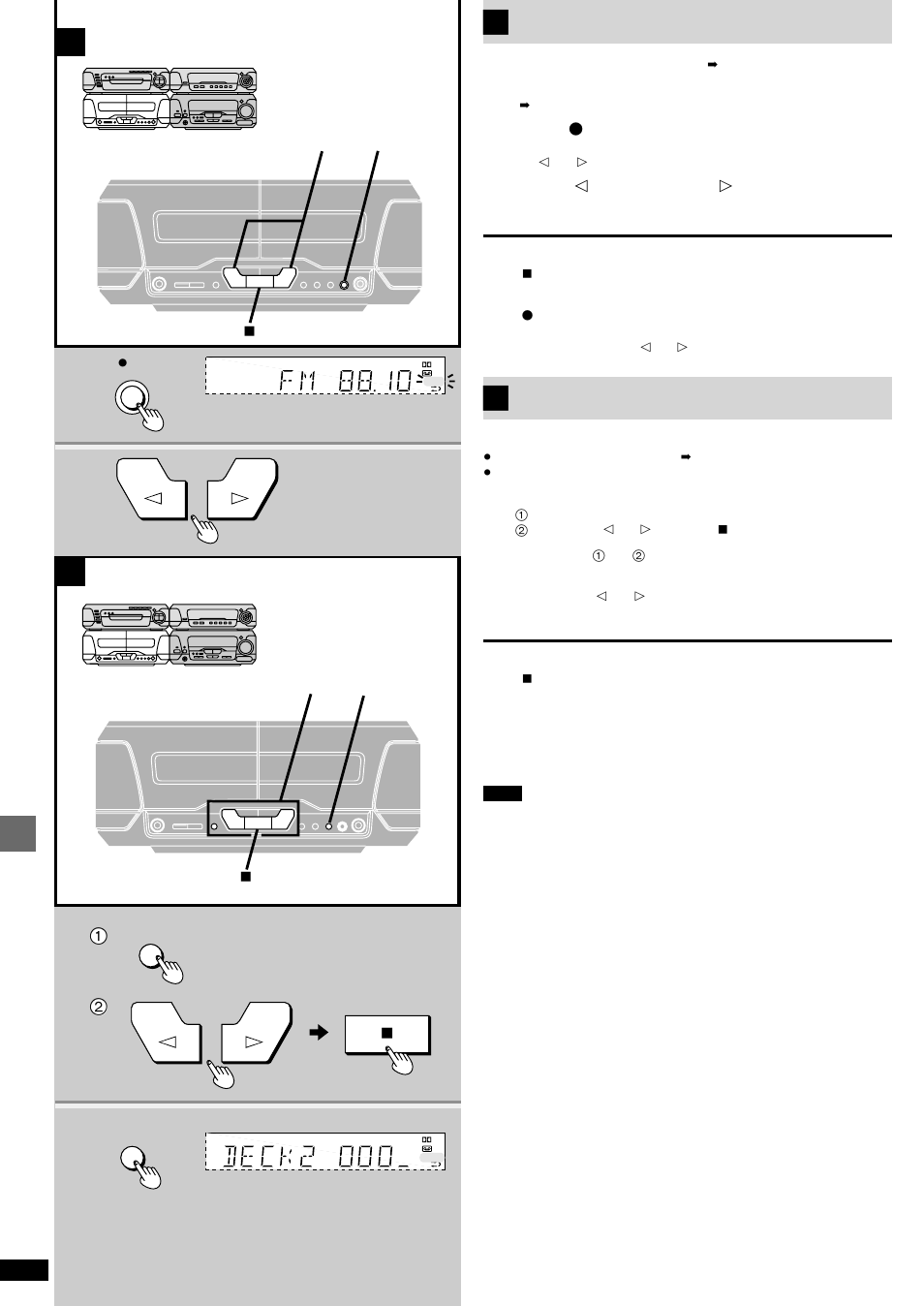 Recording the radio, Tape-to-tape recording | Technics SC-EH680  EN User Manual | Page 30 / 40
