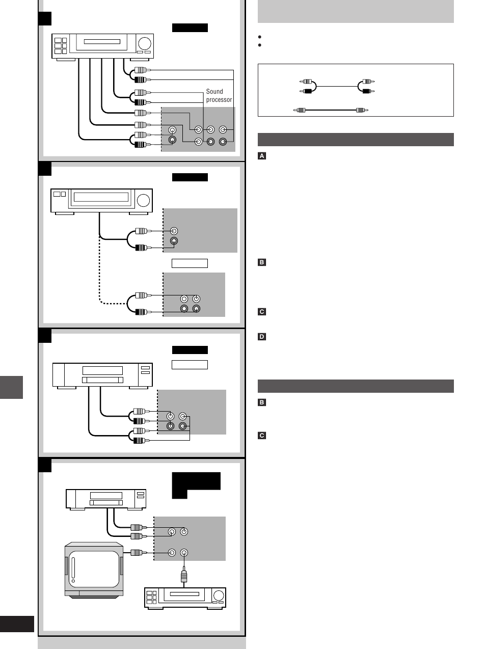 External unit connections, Ba c d, Connections to sc-eh760 | Connections to sc-eh560, Convenient functions | Technics SC-EH760 User Manual | Page 38 / 44