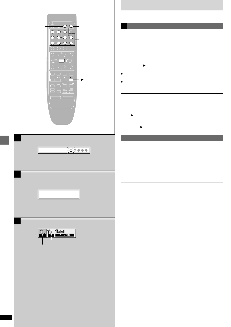 Ab c, Basic operations, Discs | Selecting groups to play, Press [group]. [c, Group enter 1, Remote control only, Chapter review, Numbered buttons | Technics SC-DV290 User Manual | Page 16 / 52