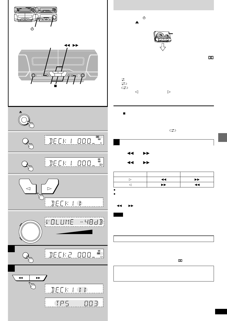 Cassette tapes | Technics SC-DV290 User Manual | Page 29 / 52