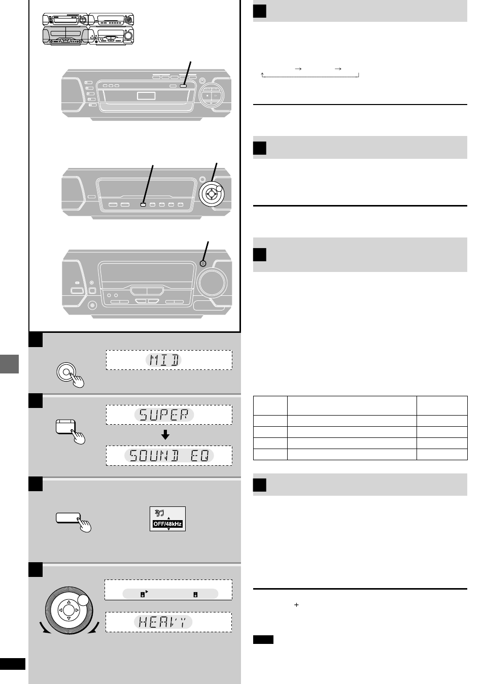 Ab c, Aboosting the super woofer, Busing the super sound equalizer | Cdouble re-master—enjoying more natural sound, Dchanging sound field and quality | Technics SC-DV290 User Manual | Page 30 / 52