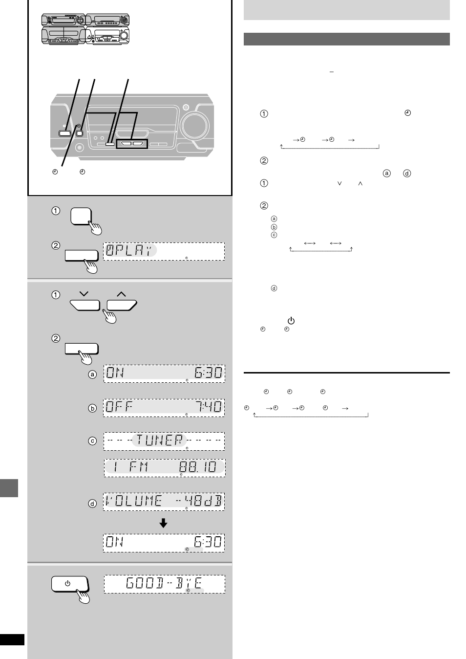 Using the timers | Technics SC-DV290 User Manual | Page 38 / 52