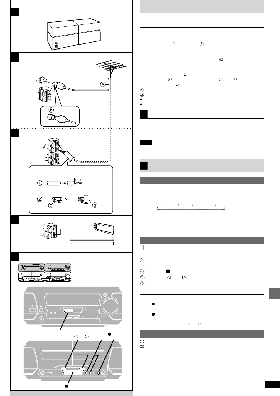 De b c, Optional antenna connections, Using other equipment | Technics SC-DV290 User Manual | Page 45 / 52