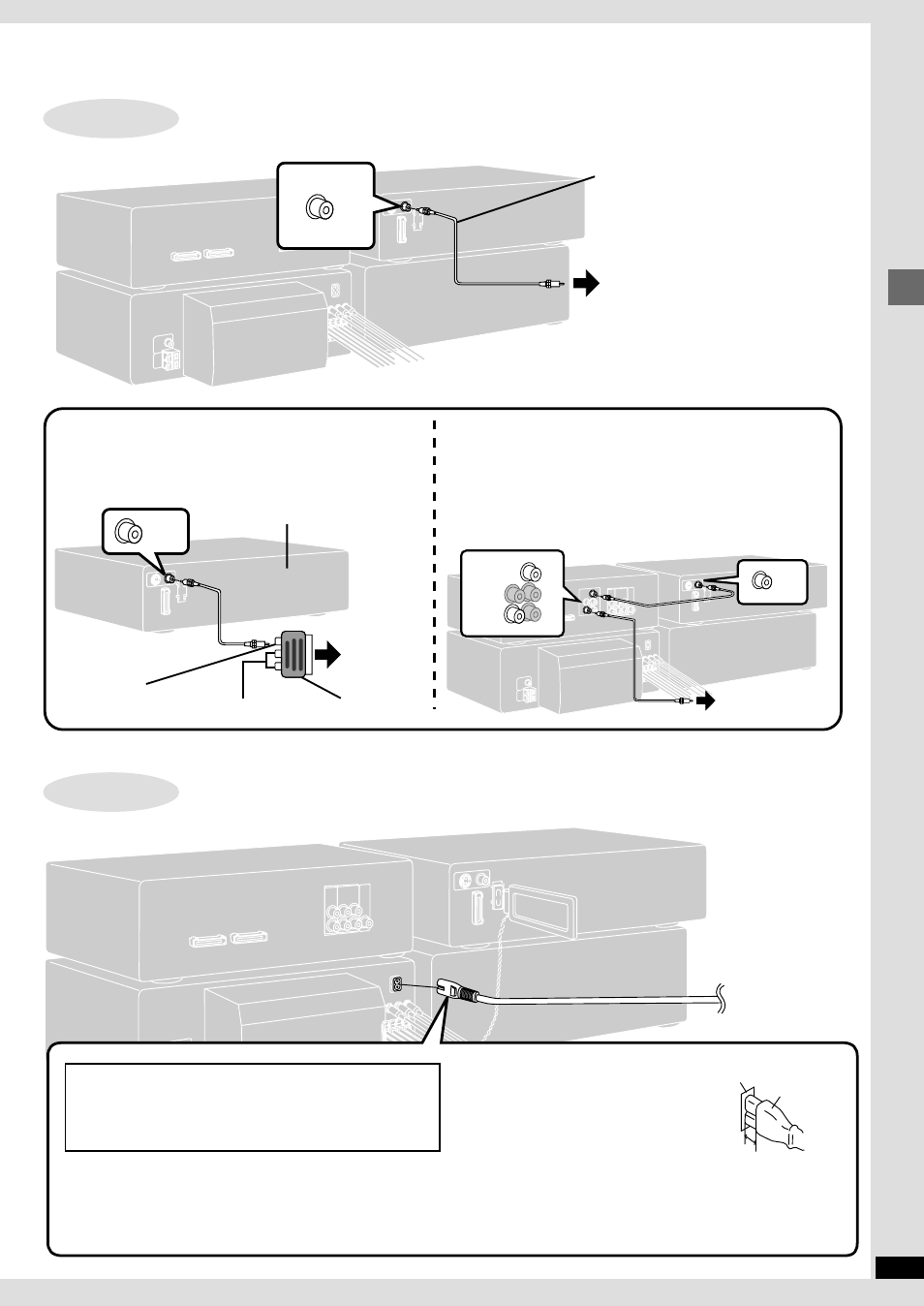 Step, Video cords, Ac mains lead | Technics SC-DV290 User Manual | Page 9 / 52