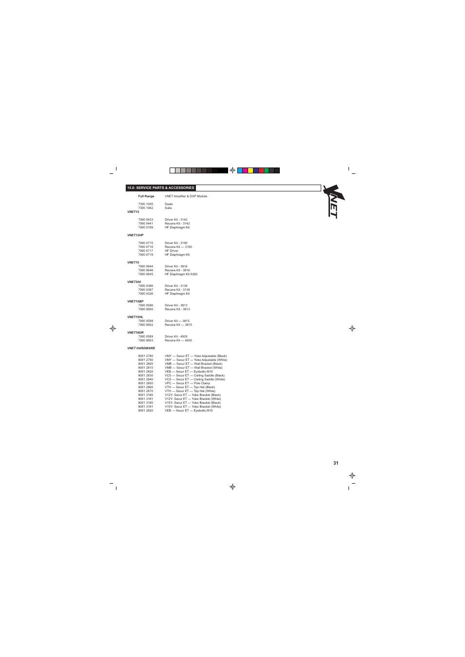 Tannoy VNET 300 User Manual | Page 31 / 36