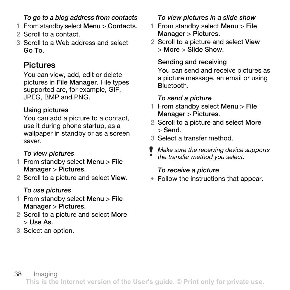 Pictures, Using pictures | Tannoy Z555A User Manual | Page 40 / 78