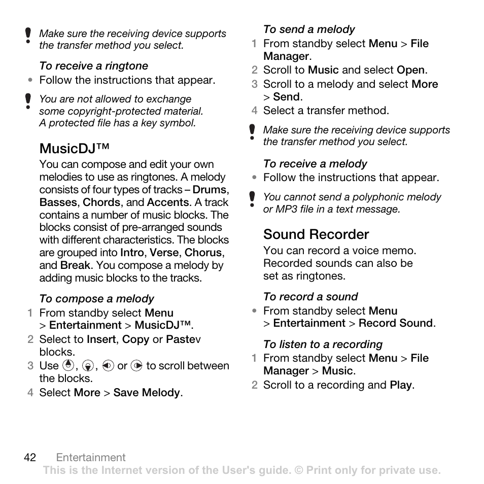 Musicdj, Sound recorder, Musicdj™ sound recorder | Tannoy Z555A User Manual | Page 44 / 78