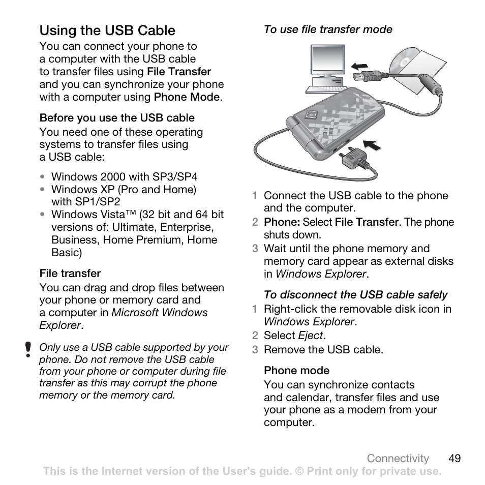 Using the usb cable | Tannoy Z555A User Manual | Page 51 / 78
