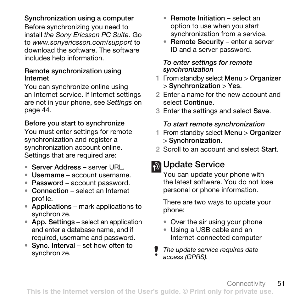 Update service | Tannoy Z555A User Manual | Page 53 / 78