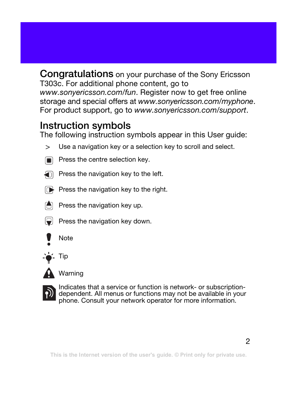 Instruction symbols | Tannoy T303C User Manual | Page 2 / 42