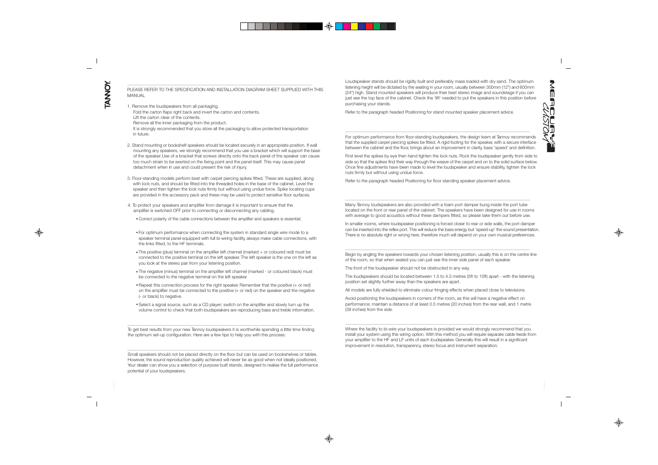 Tannoy Mercury F Custom User Manual | Page 3 / 9