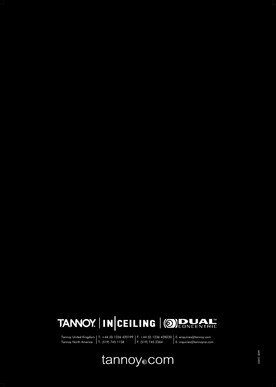 Tannoy Dual ic6 DC User Manual | Page 8 / 8
