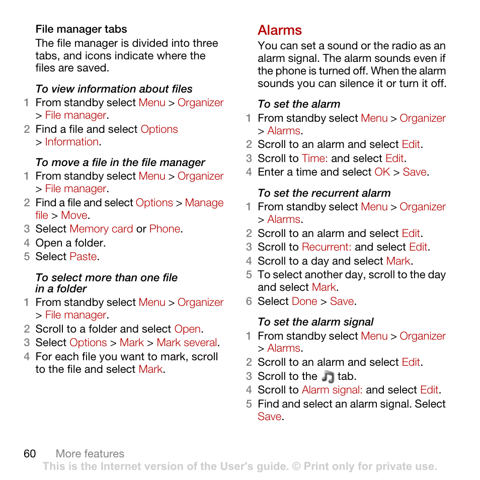 Alarms | Tannoy C702 User Manual | Page 62 / 86
