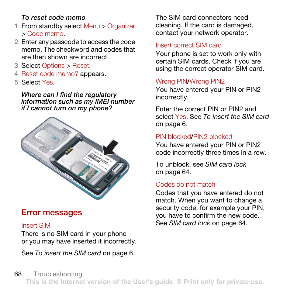 Error messages | Tannoy C702 User Manual | Page 70 / 86