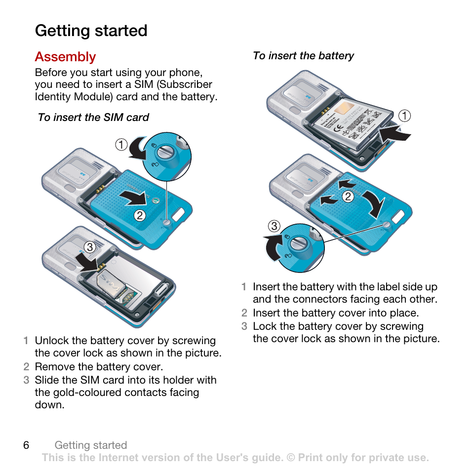 Getting started, Assembly | Tannoy C702 User Manual | Page 8 / 86