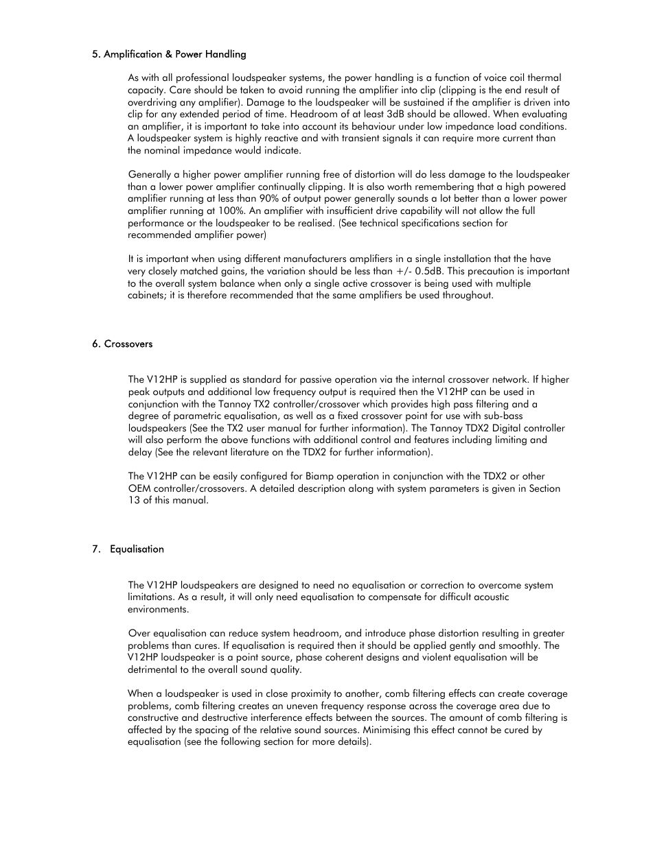 Tannoy V12 HP User Manual | Page 6 / 19