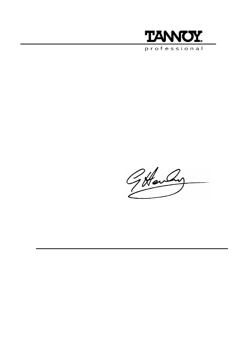 Tannoy SYSTEM 600A User Manual | Page 12 / 12