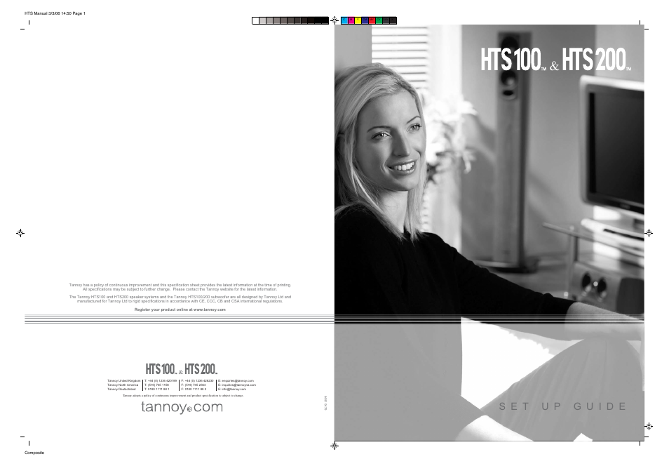 Tannoy Speaker System HITS200 User Manual | 6 pages