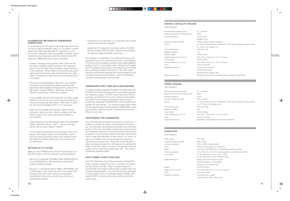 Tannoy Speaker System HITS200 User Manual | Page 6 / 6
