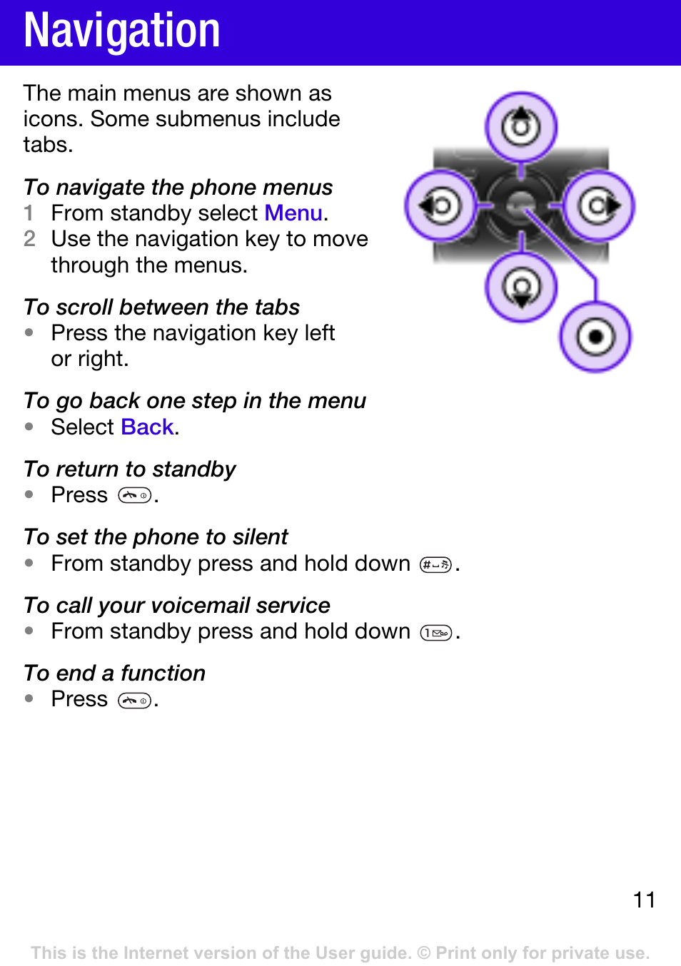 Navigation | Tannoy W395 User Manual | Page 11 / 42