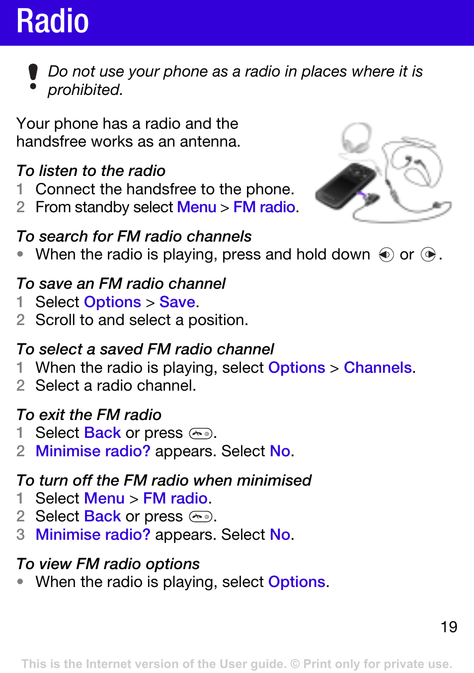 Radio | Tannoy W395 User Manual | Page 19 / 42