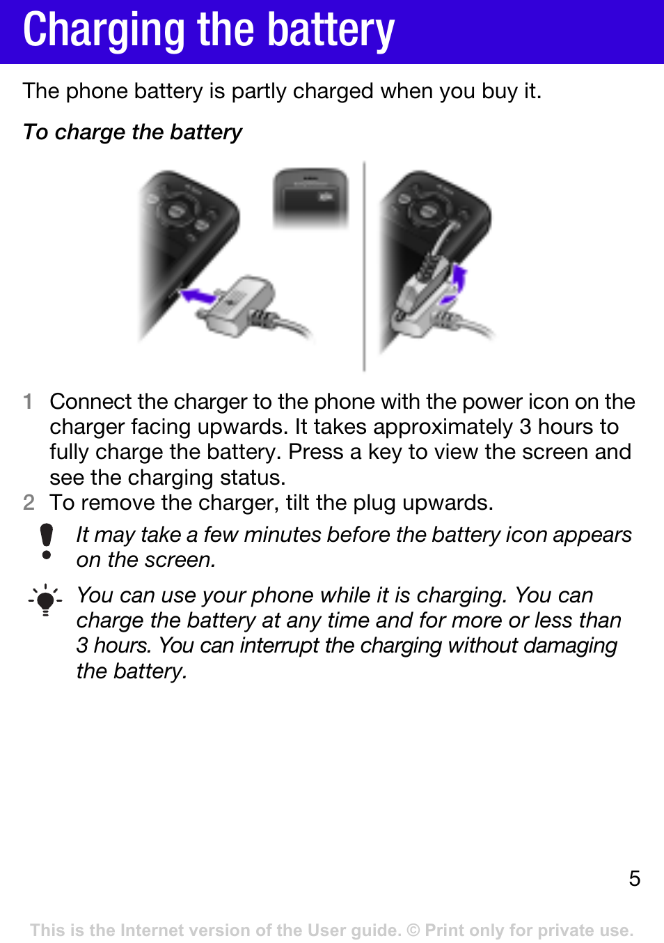 Charging the battery | Tannoy W395 User Manual | Page 5 / 42