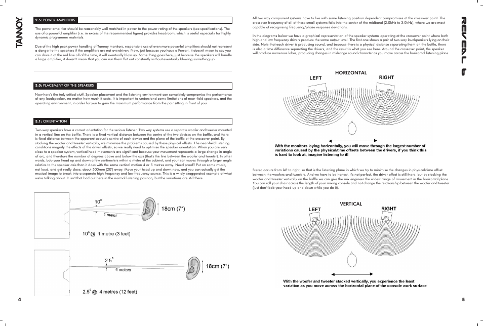 Tannoy PASSIVE STUDIO MONITORS 6 User Manual | Page 3 / 10
